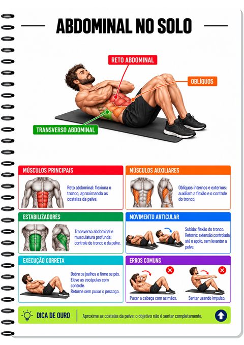 Ficha do abdominal no solo